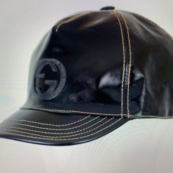 Gucci Patent Leather Baseball Cap - Picture 2 of 4